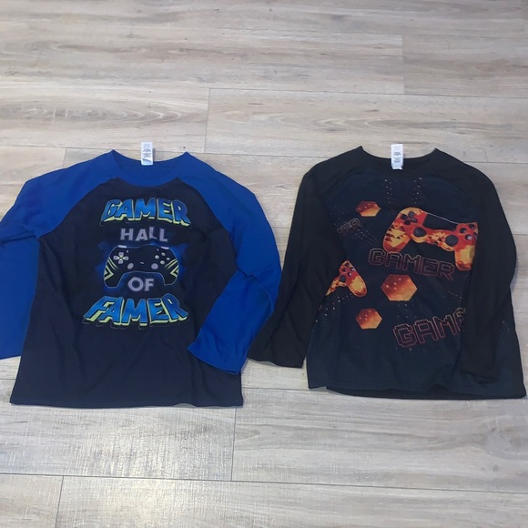Children’s Place PJ Place Gamer Kids Long Sleeve Shirts Pajama Shirt Bundle of 2 - Picture 1 of 4